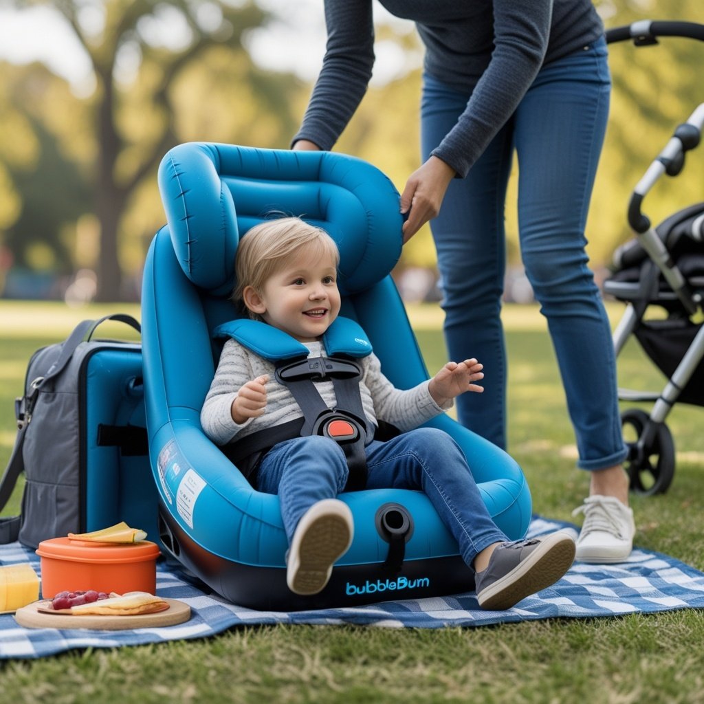 bubblebum hybrid inflatable travel booster car seat