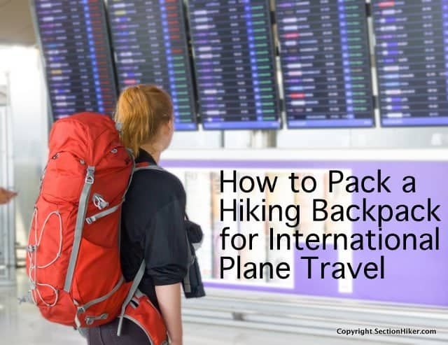 camping backpack as carry on airplane