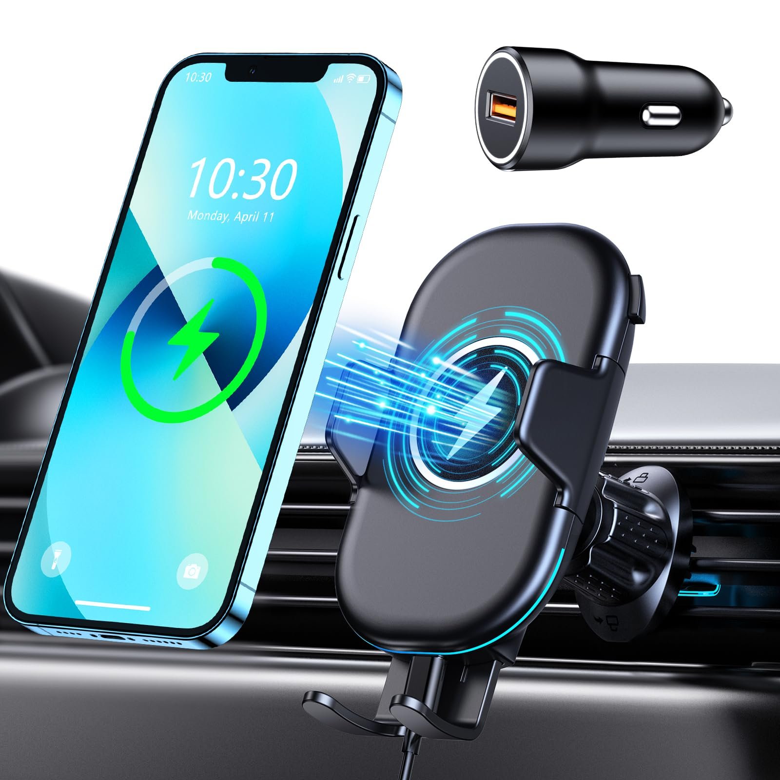 car mobile stand with charger