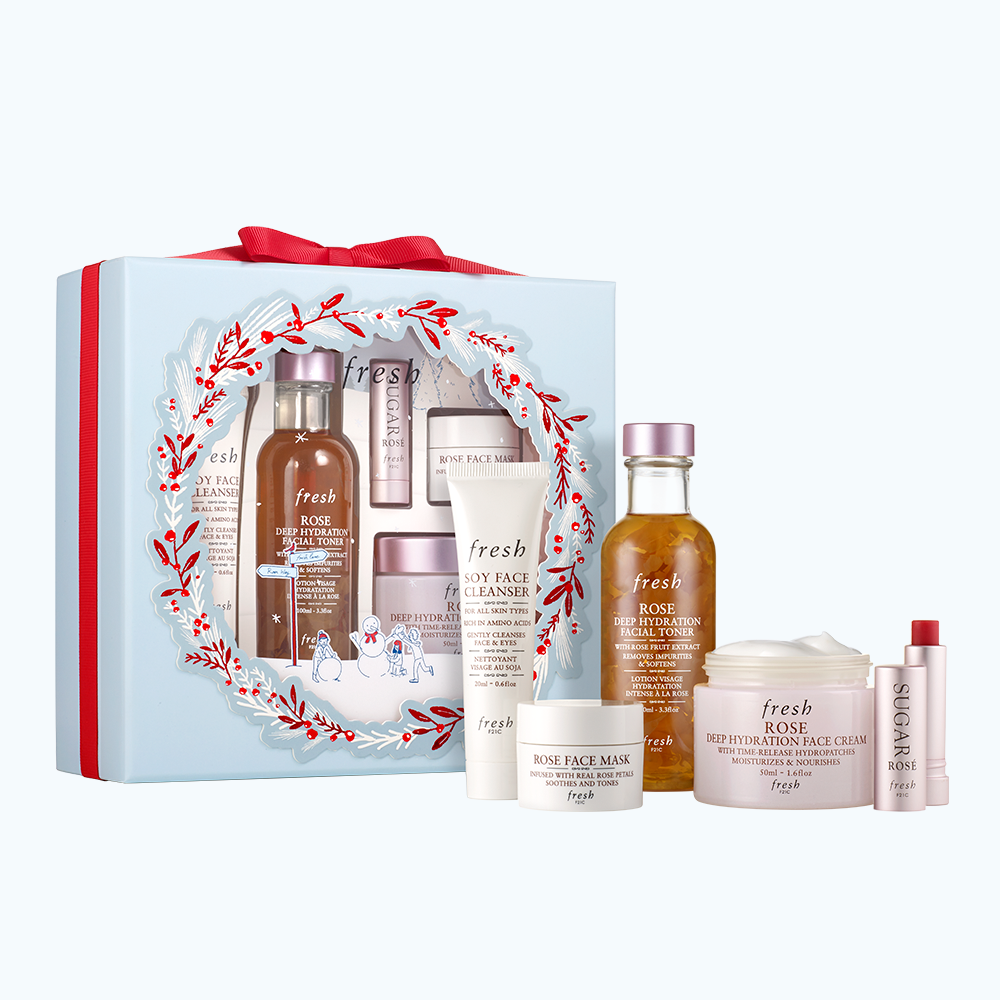 fresh rose hydration skincare set