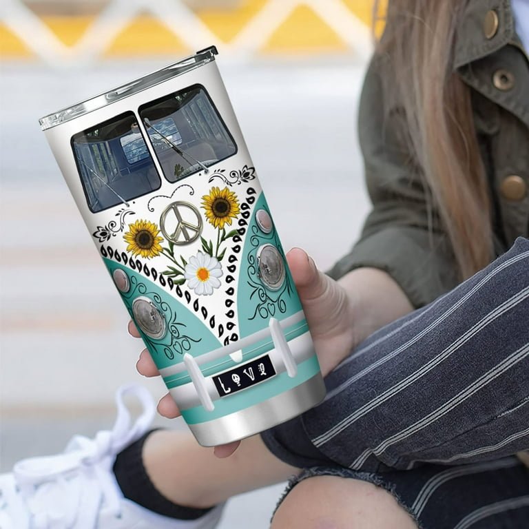 hippie van stainless steel tumbler