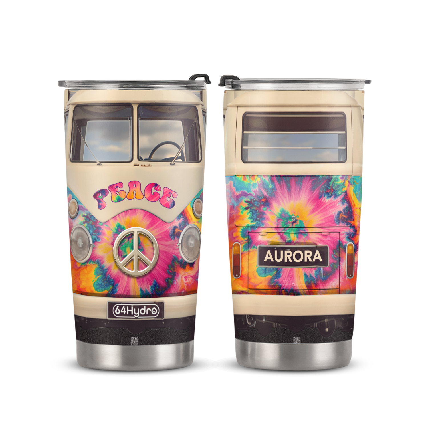 hippie van stainless steel tumbler