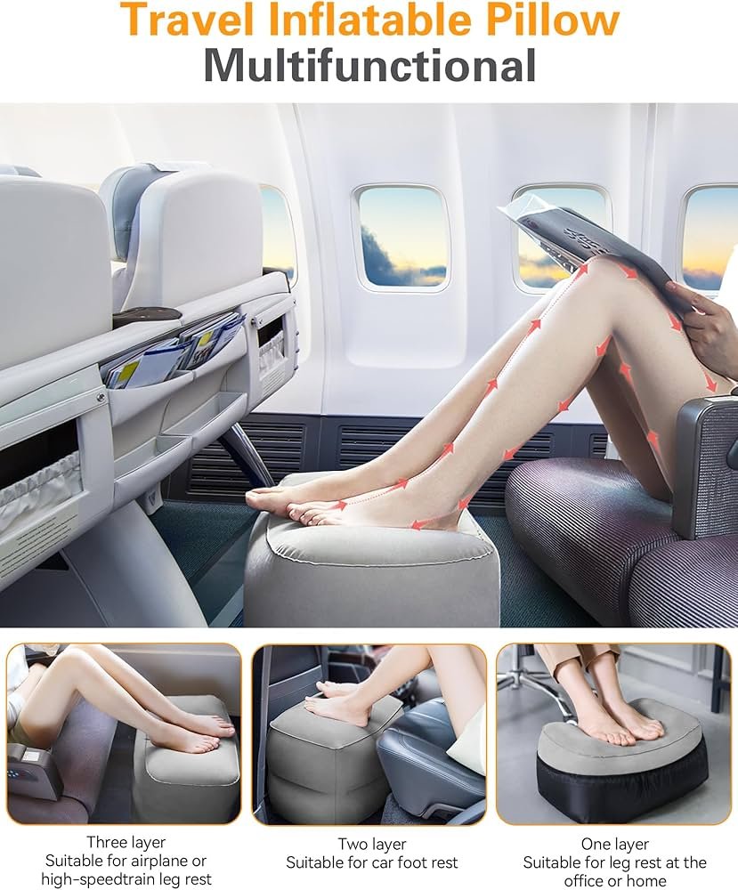 inflatable foot rest for travel