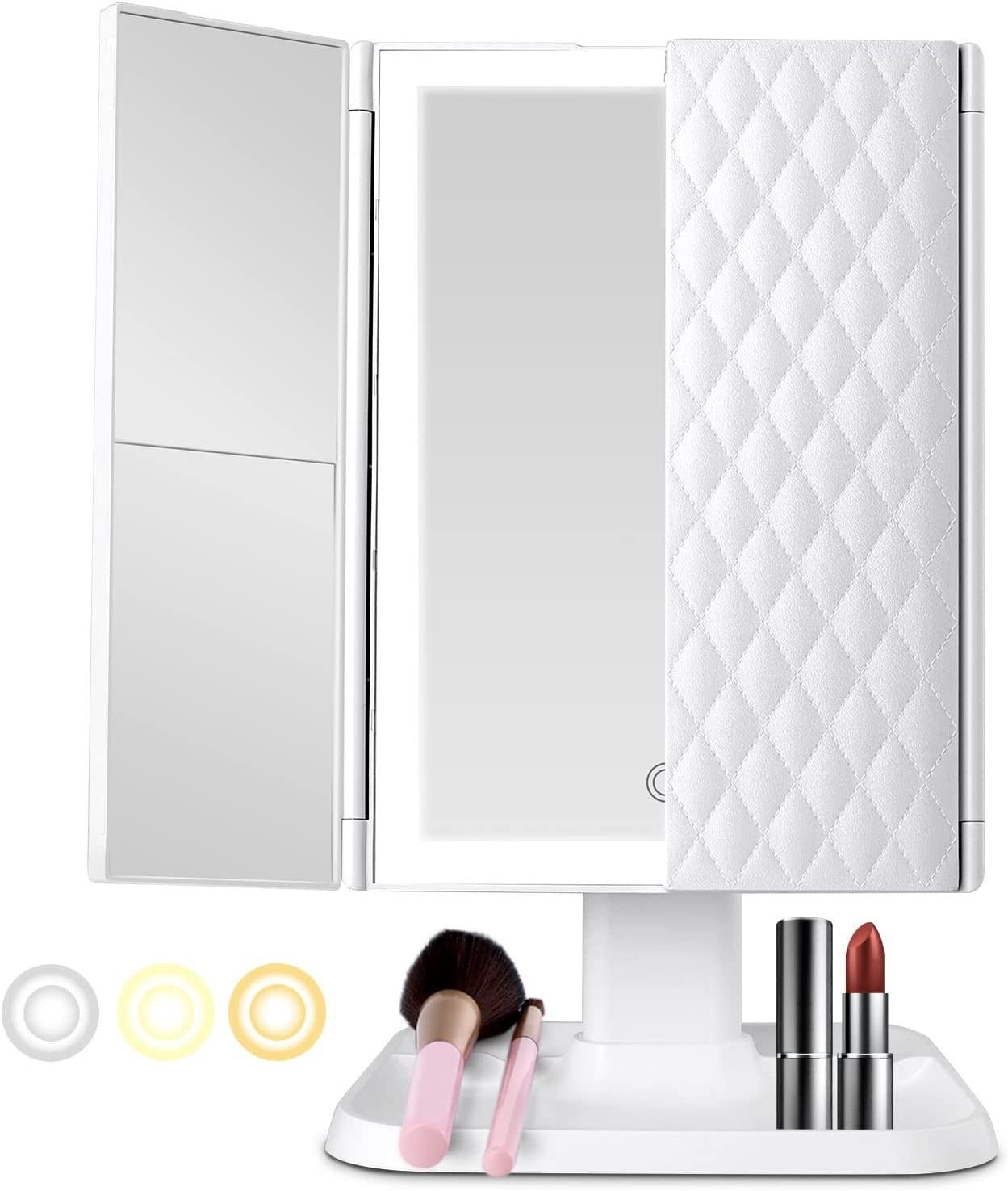 portable makeup mirror with lights