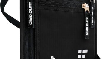 rfid blocking travel neck wallet