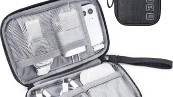 travel case for cables and chargers