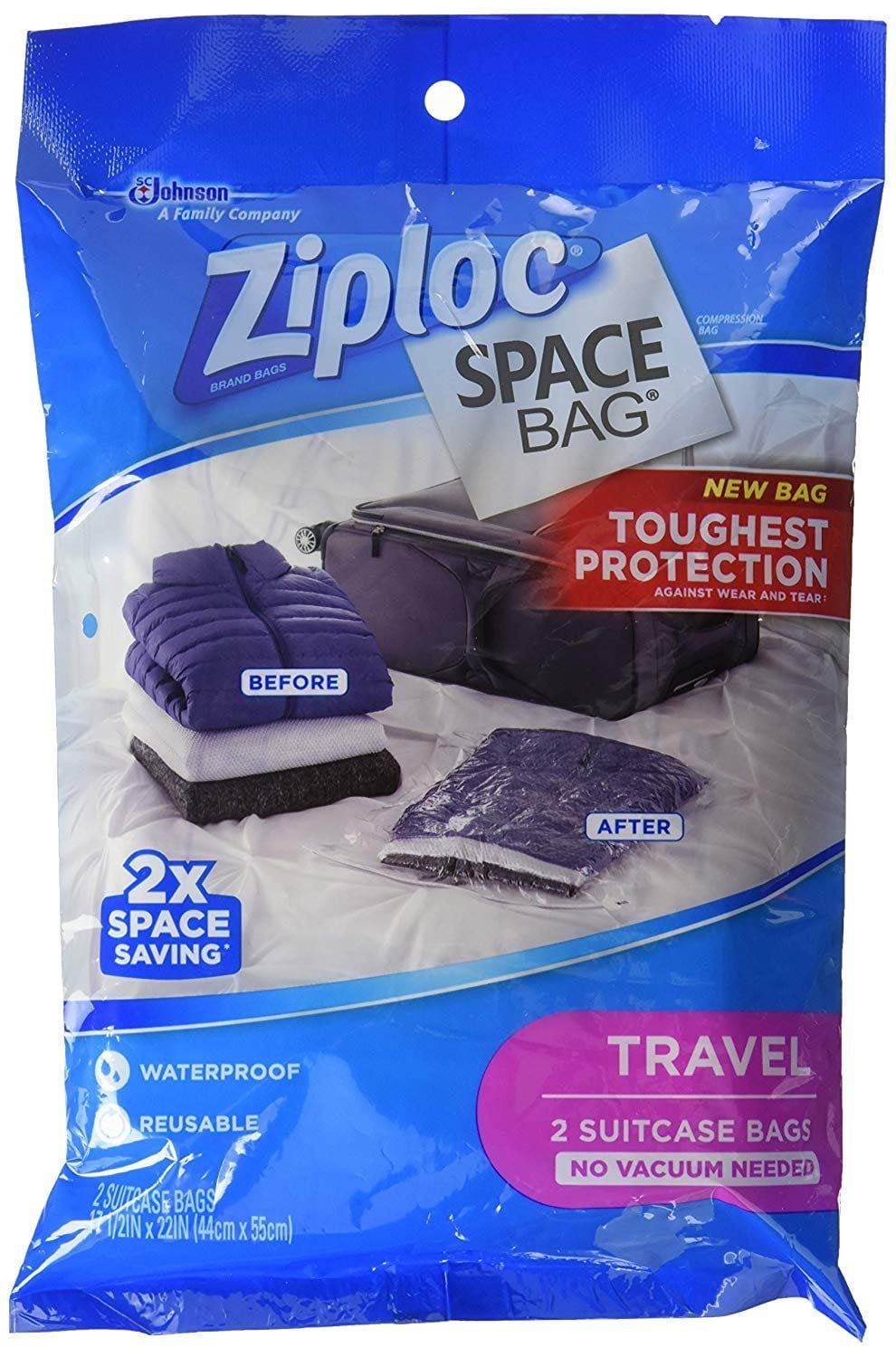 ziploc travel space bags no vacuum